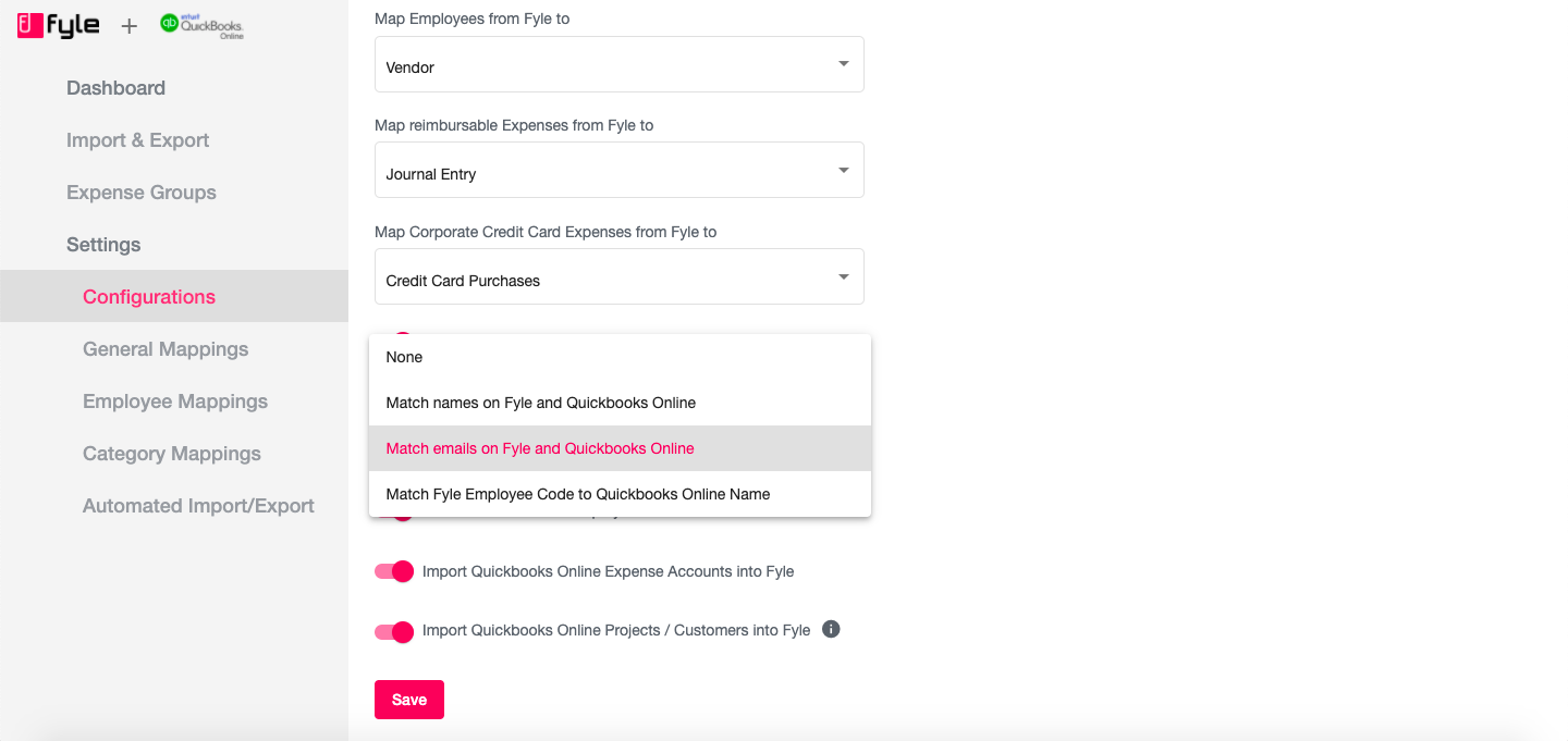 Quickbooks online employee mappings