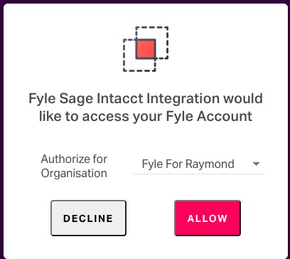 Sage Intacct Integration - Login