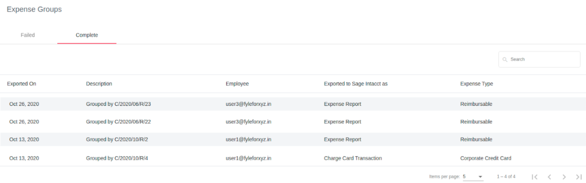 Sage Intacct Integration - expense details