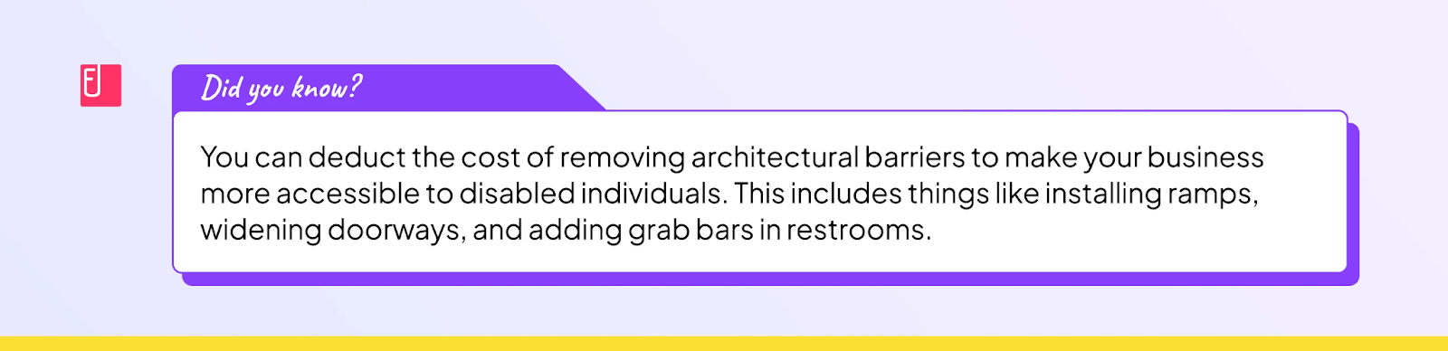 Cost of Architectural Barrier Removal is Tax deductible