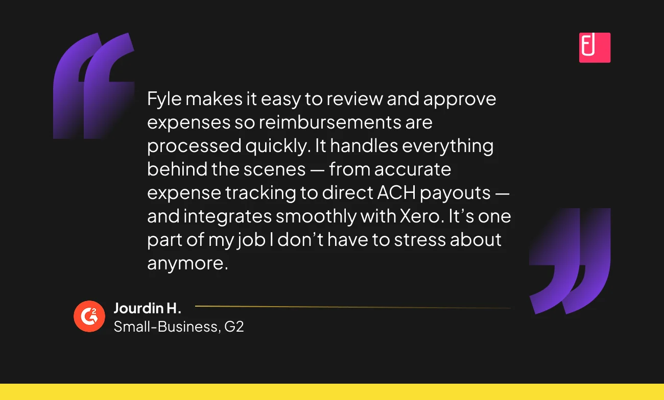 Fyle's user on G2