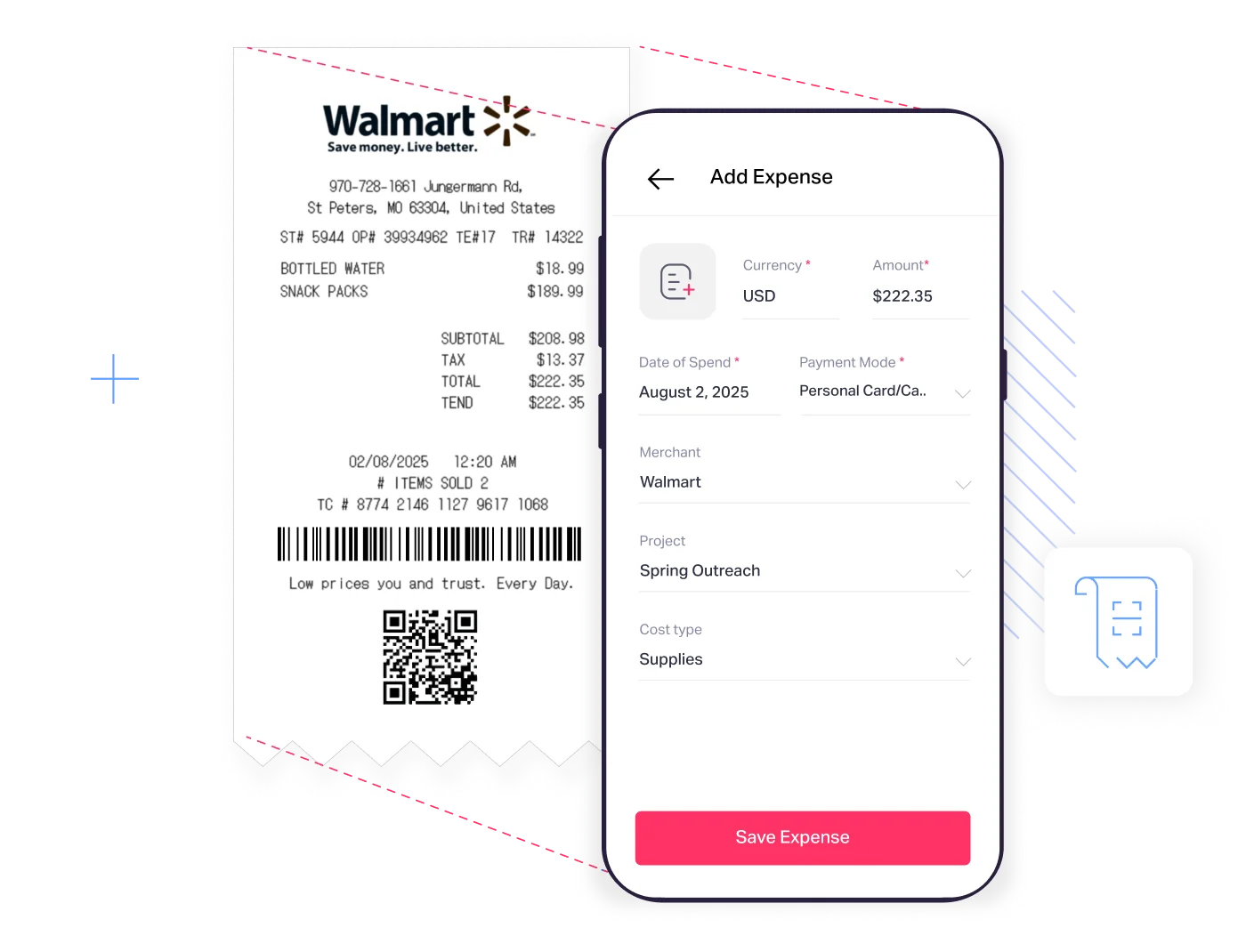 Submit receipts through Fyle’s mobile app