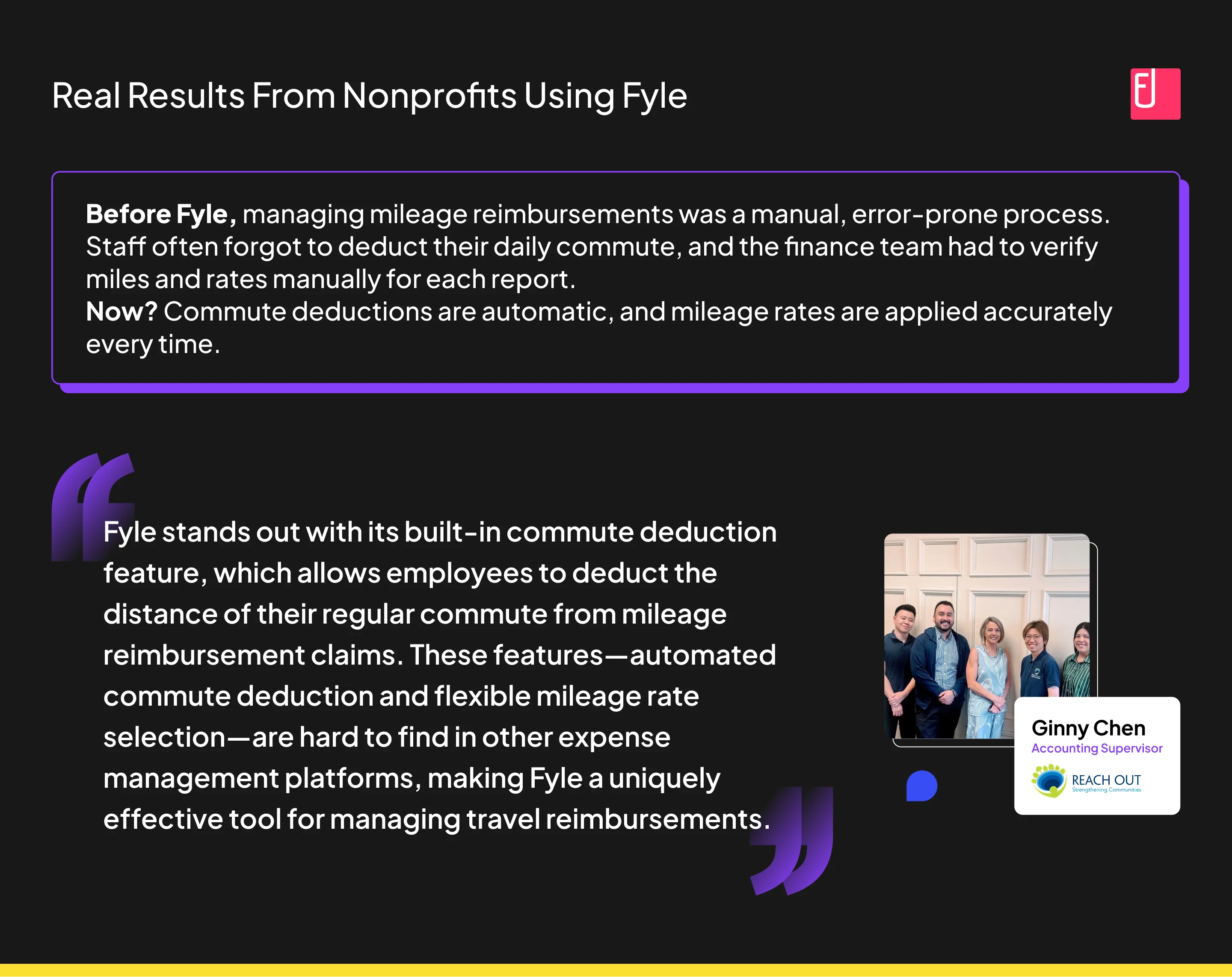 How Reach Out describes Fyle