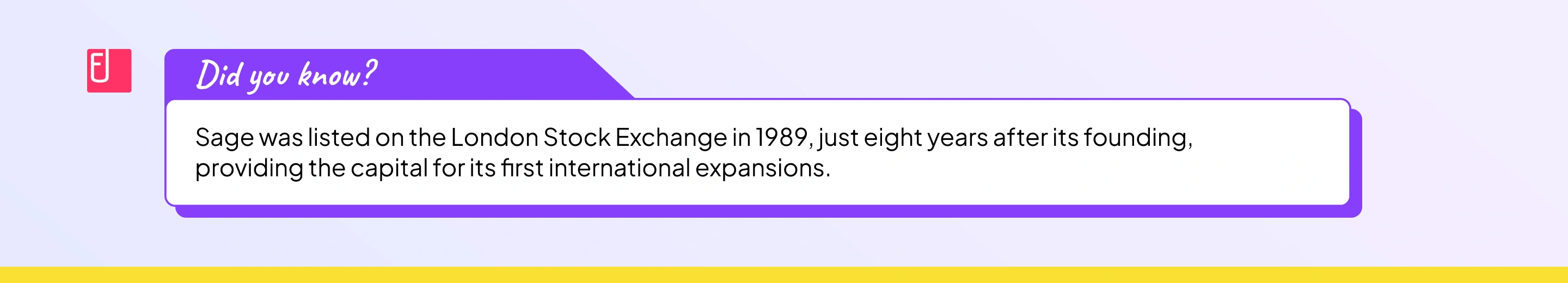 When was Sage accounting listed in the London Stock exchange