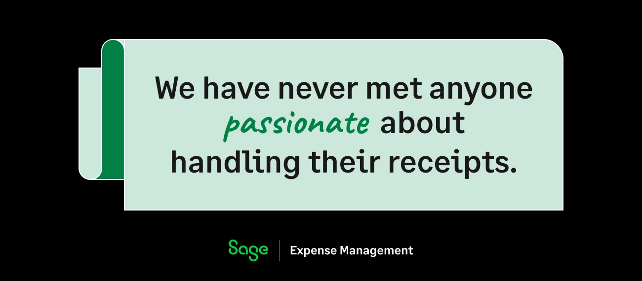 Nobody is passionate about Receipt management