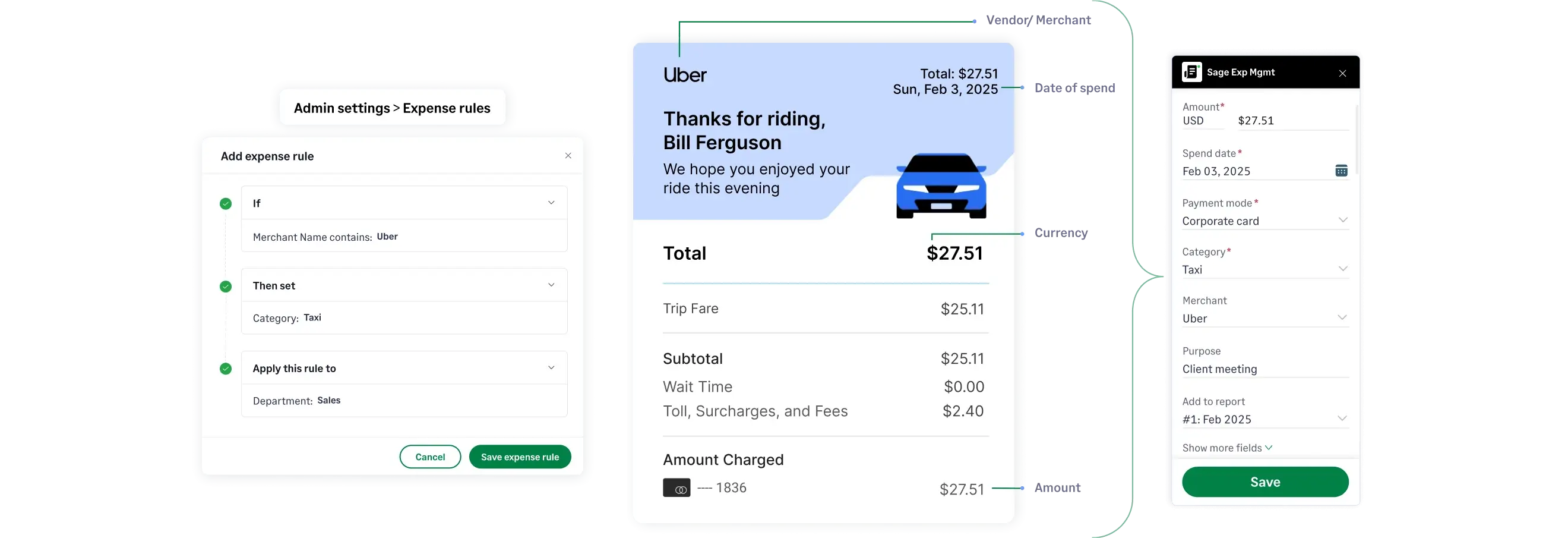 policy driven categorization with Sage Expense Management