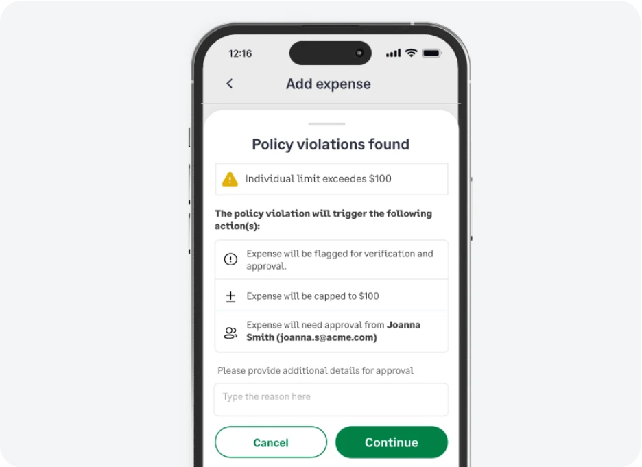 Stay compliant always with Sage Expense Management's AI policy engine