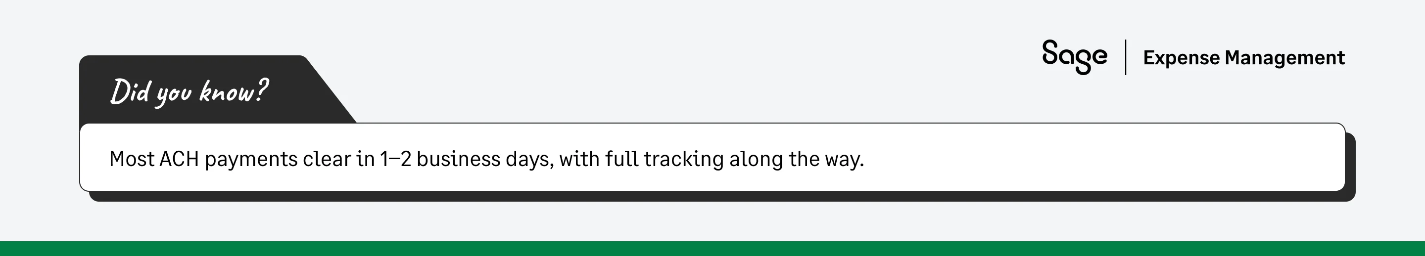 Most ACH reimbursements clear in 1–2 business days with full tracking