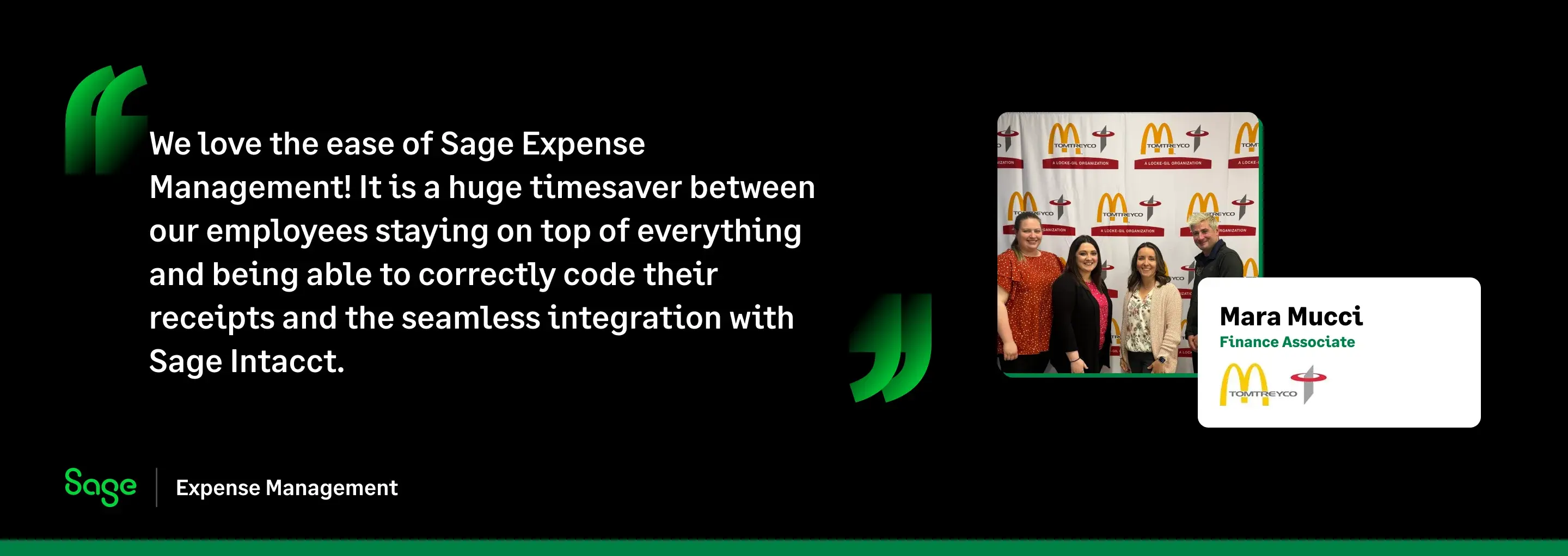 How Tomtreyco describes Sage Expense Management