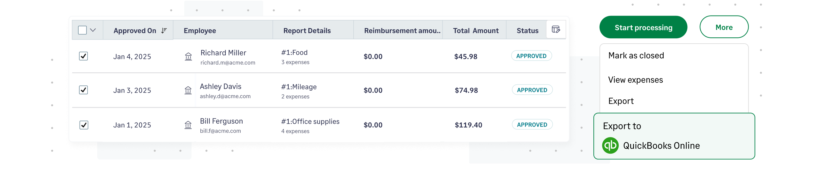 Seamless integrations with accounting tools