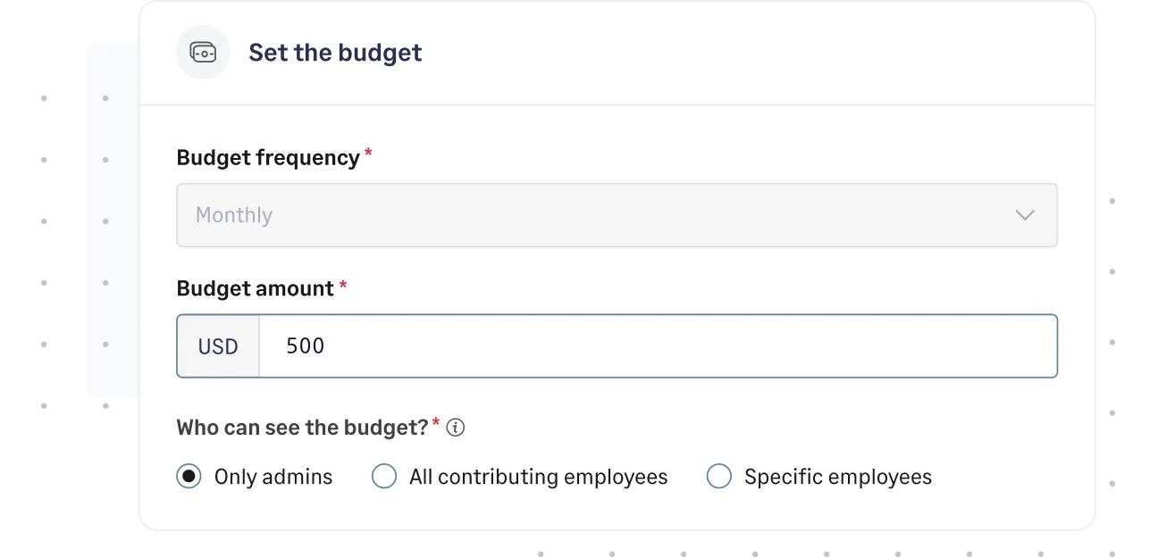 Setting an expense budget and frequency in Sage Expense Management