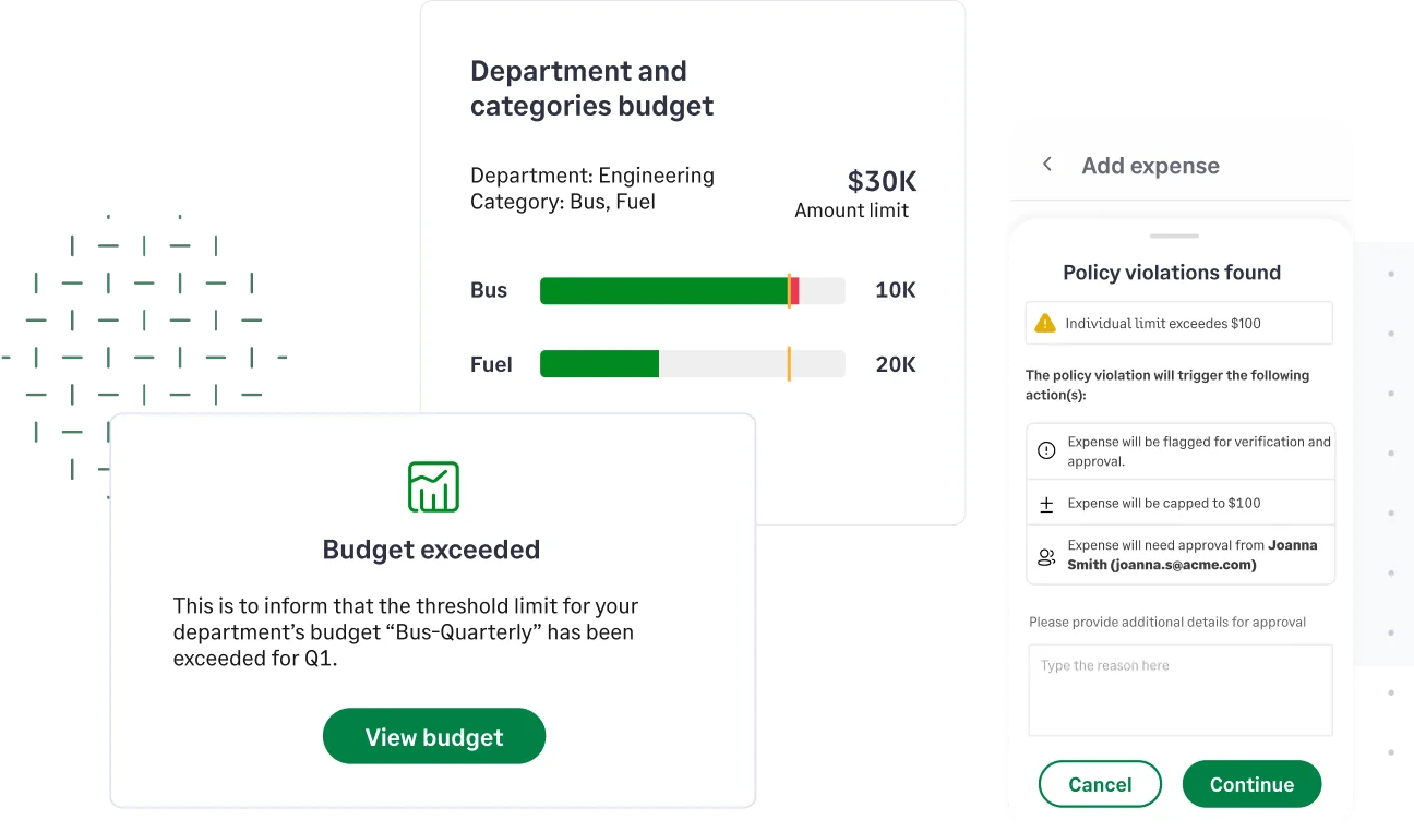 Real-time expense budget tracking and alerts in Sage Expense Management
