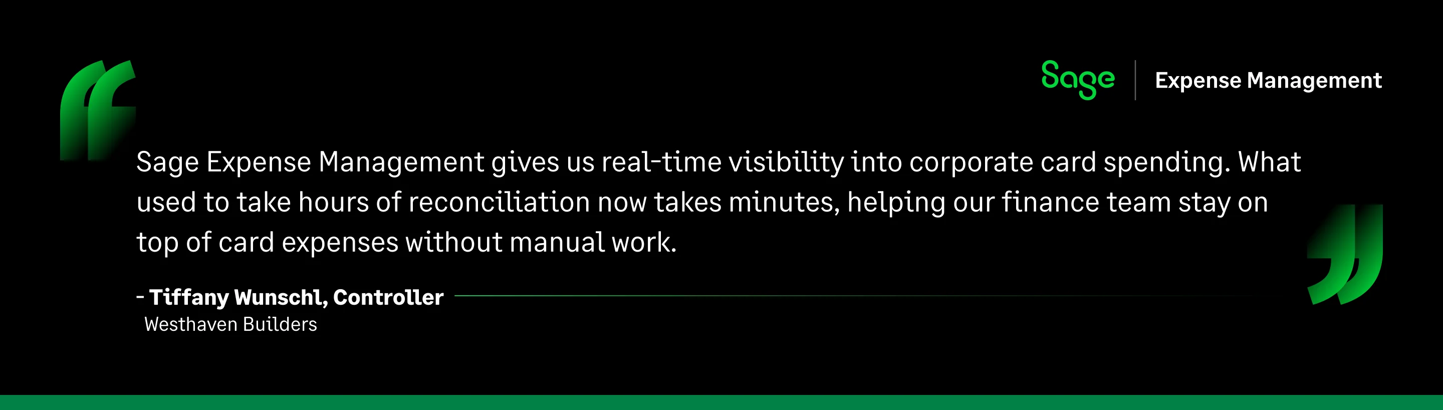 How Westhaven Builders describe Sage Expense Management
