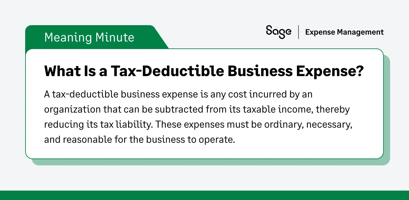 What is a tax deductible business expenses?