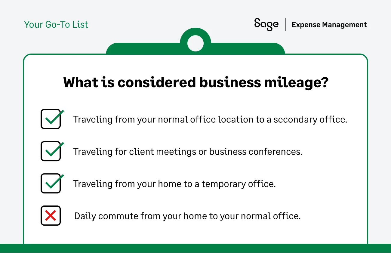 What counts as business mileage?