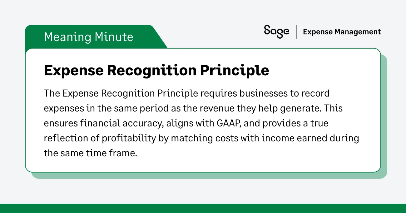  Expense Recognition Principle