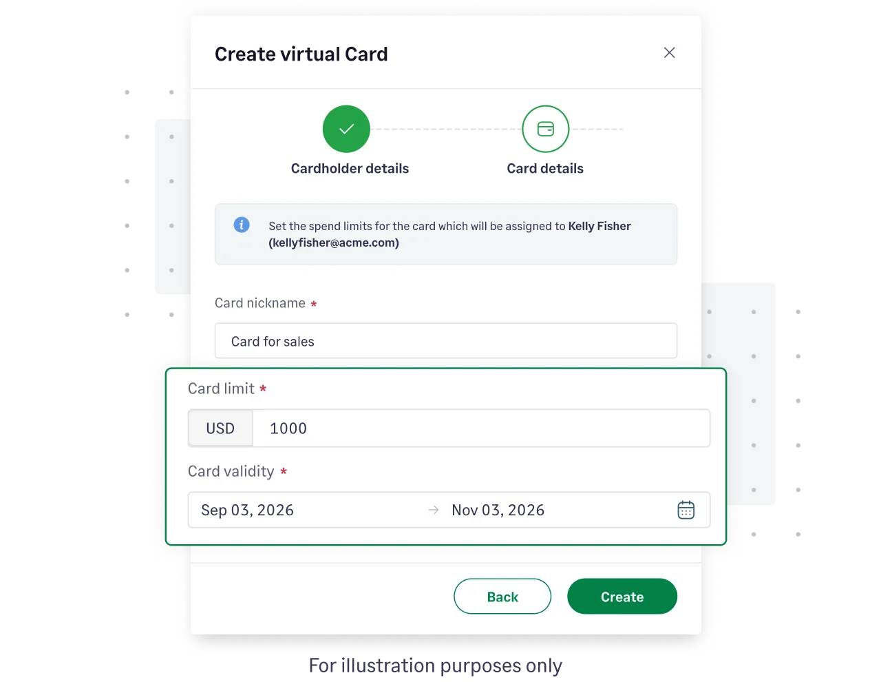 Create Amex virtual cards right from Sage Expense Management's platform