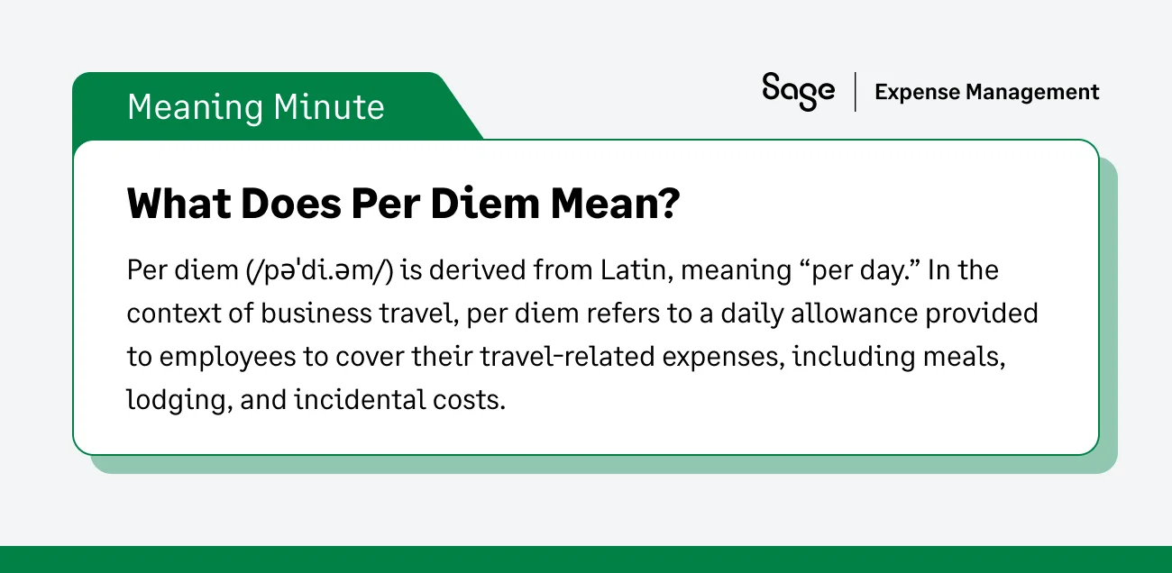 Per Diem meaning