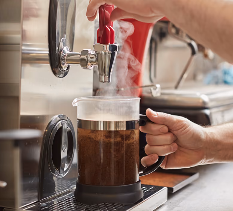 Instanta hot water boiler in use