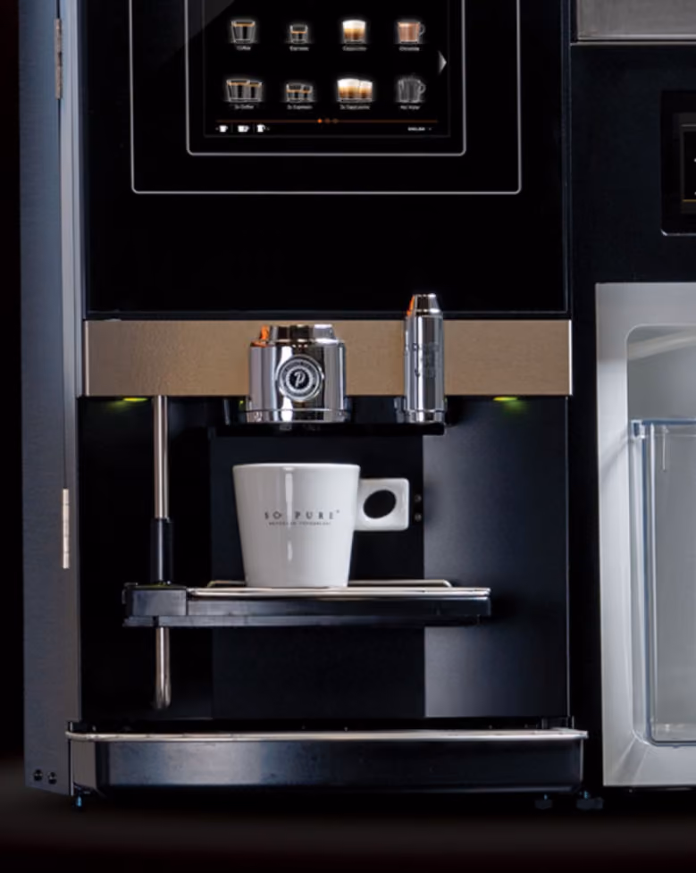 So Pure commercial coffee machine, close-up