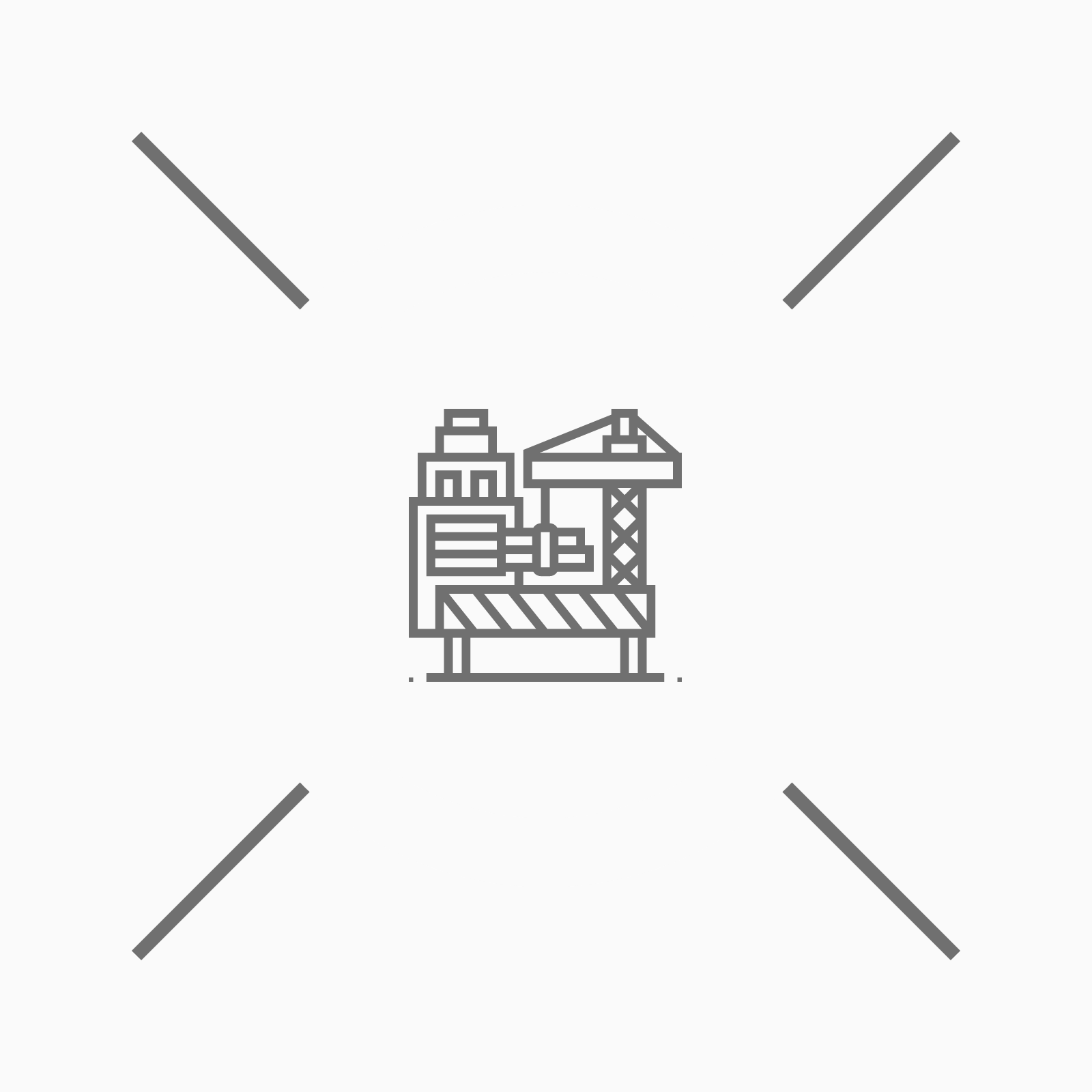 Line illustration of a building under construction, marking a case study coming soon