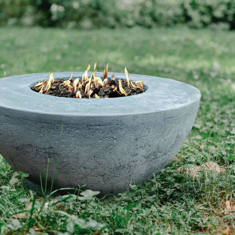 Concrete Bowl Firepit 70 + Mesa