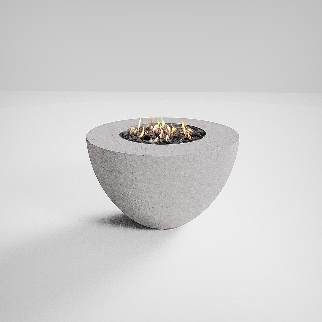 Concrete Bowl Firepit 70 (con mesa integrada)