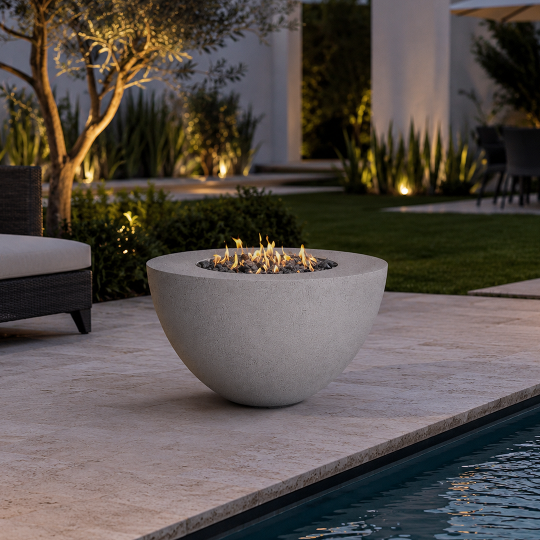 Concrete Bowl Firepit 70 (con mesa integrada)