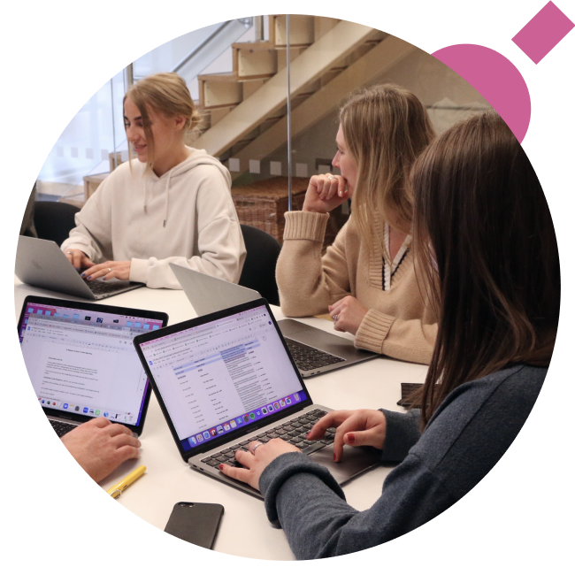 The team in a meeting