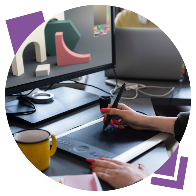 Examples of graphic design work by Motive