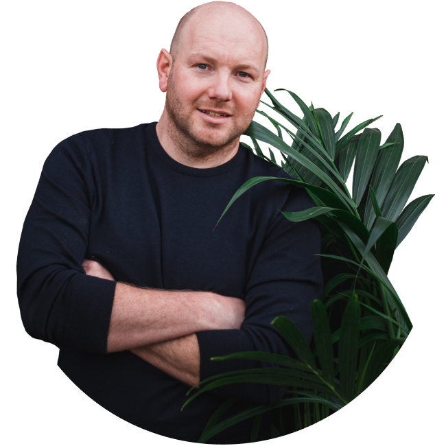 Chris Bonnett next to testimonial