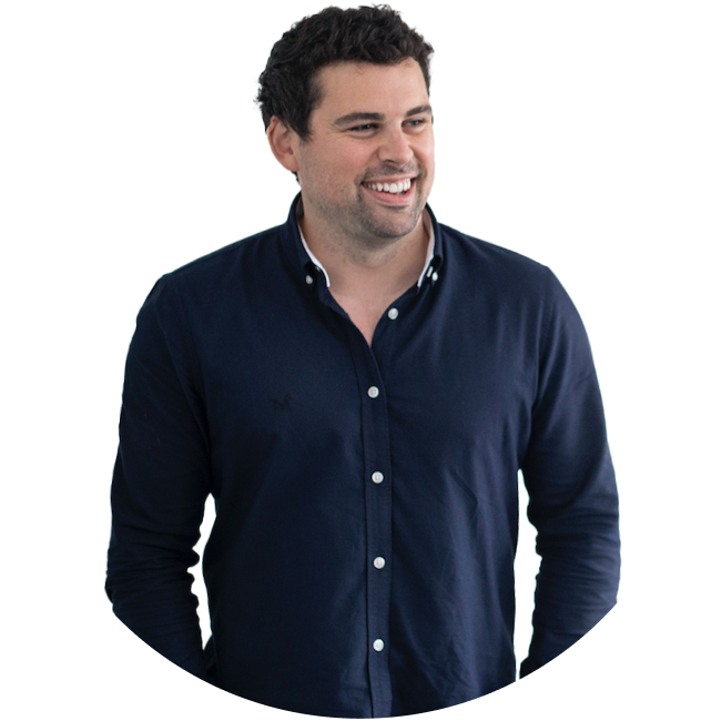 Paul Stewart next to testimonial