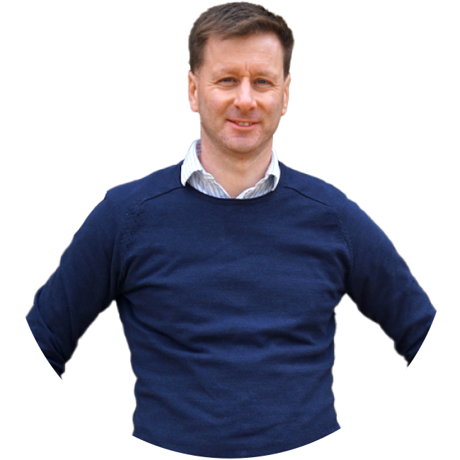 Charles Walton next to testimonial