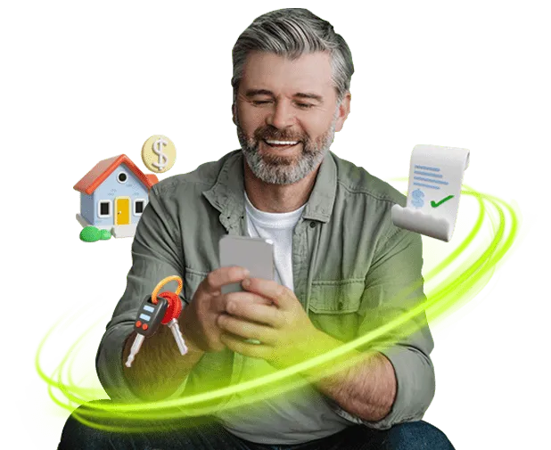 homem com smartphone desbloqueando beneficio inss