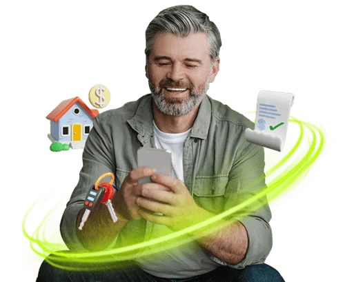 homem simulando empréstimo consignado INSS