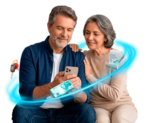 aposentado simulando empréstimo consignado INSS no celular