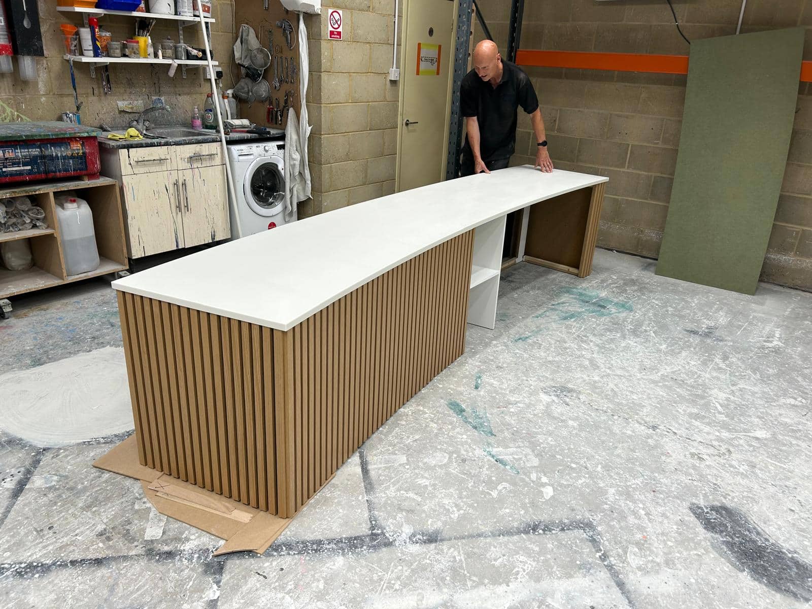 desk build in progress