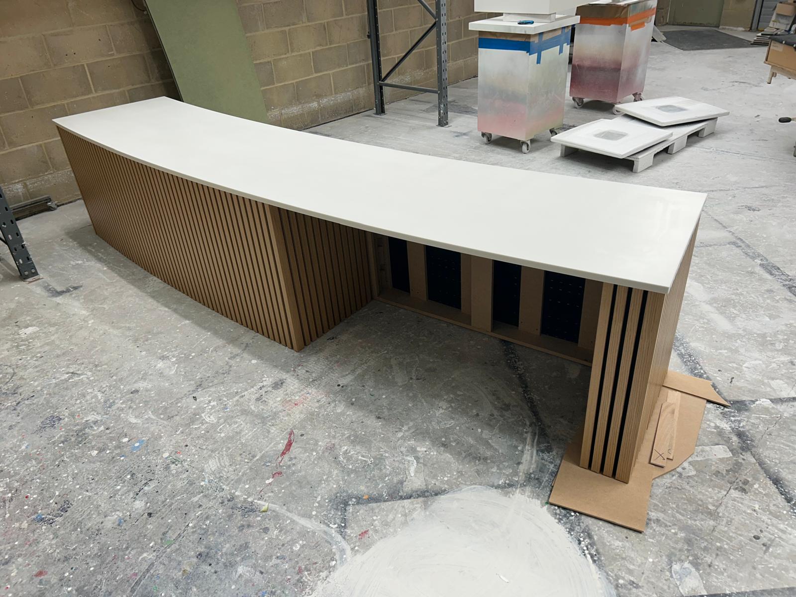 progression of reception furniture build