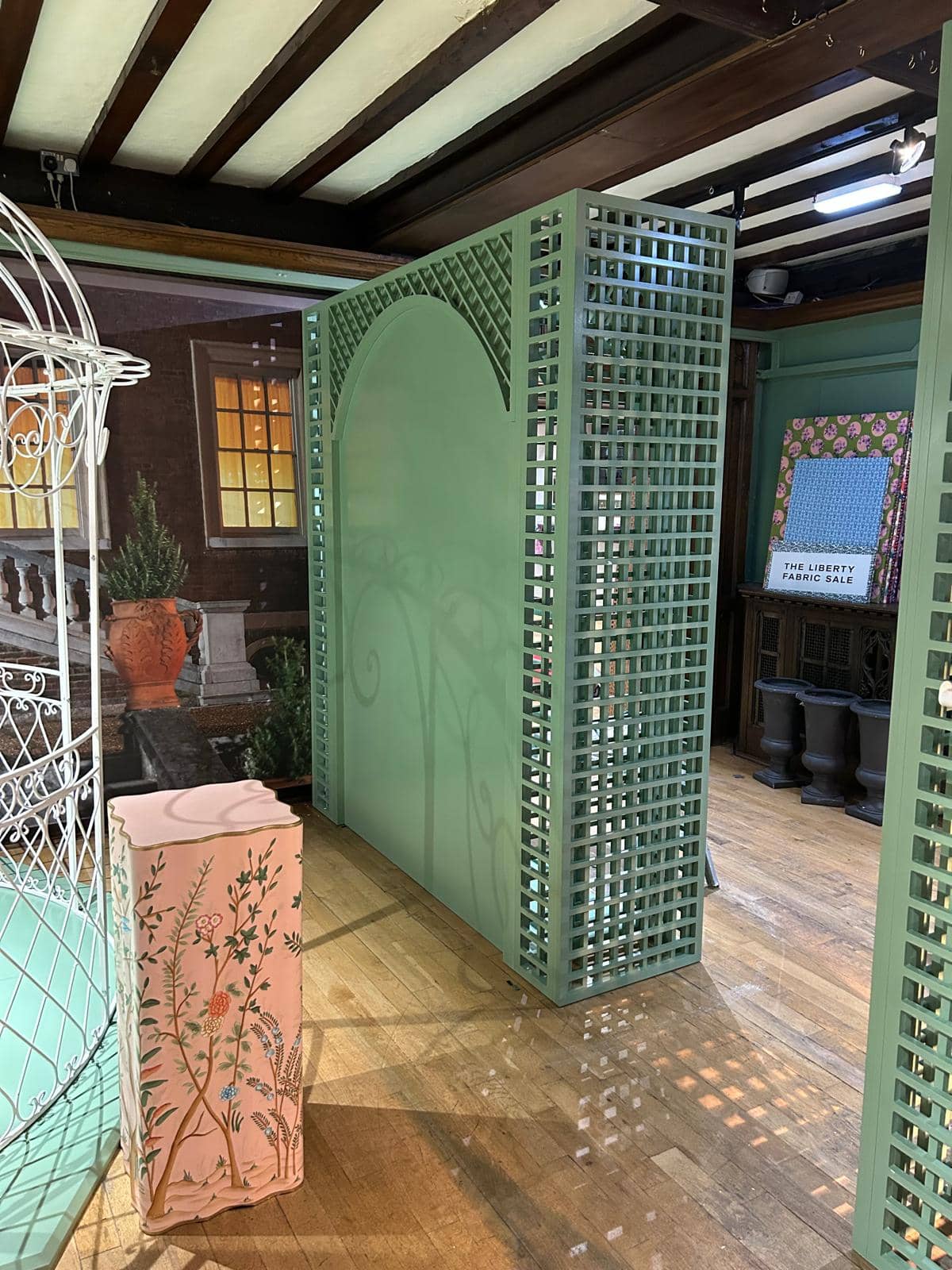 Image of custom Bridgerton Display in Liberty's London 13