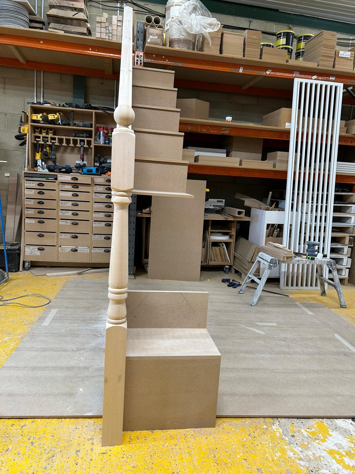 Image of custom Retail display staircase for Liberty's London 