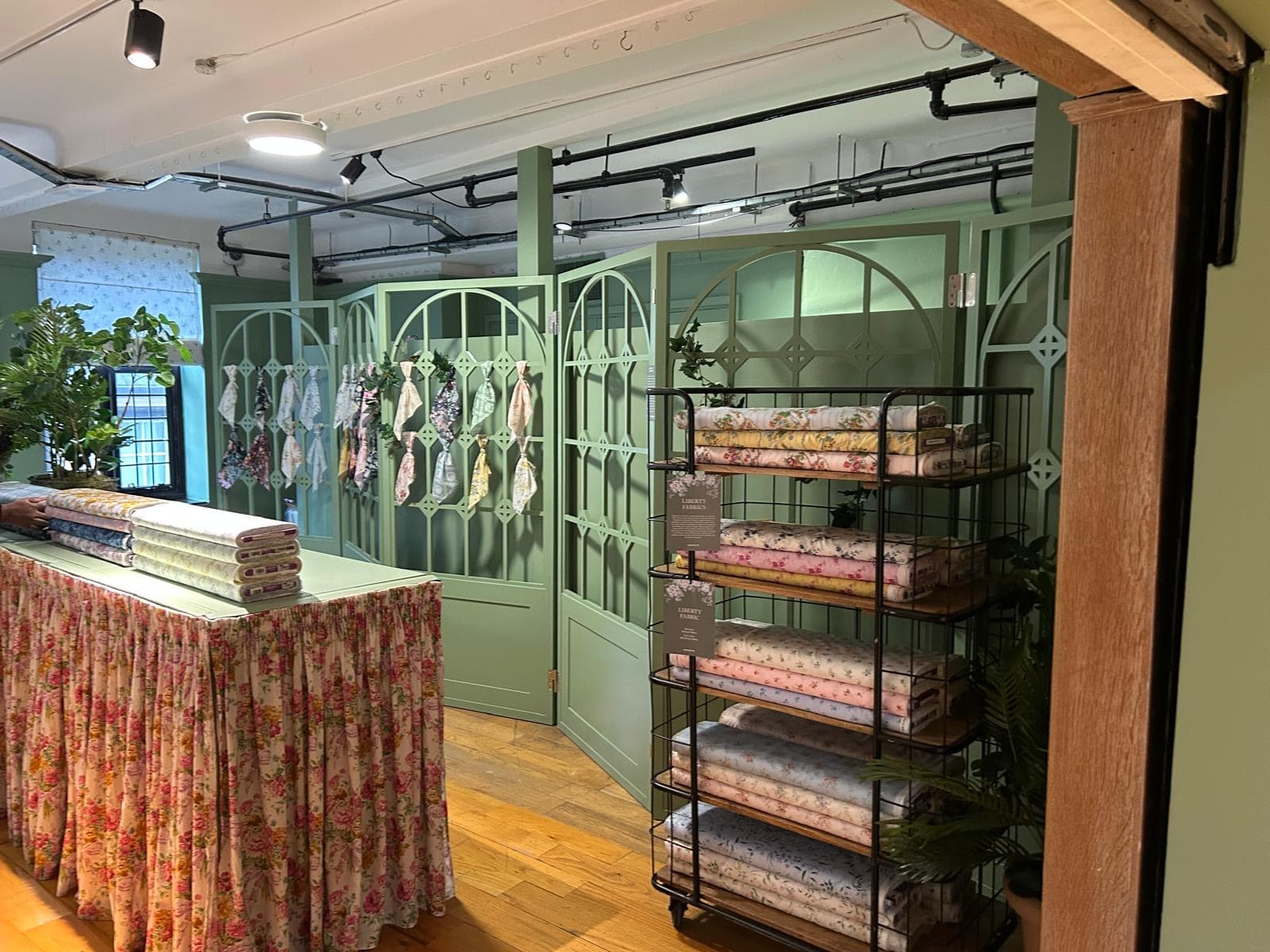 Image of custom Bridgerton Display in Liberty's London 2