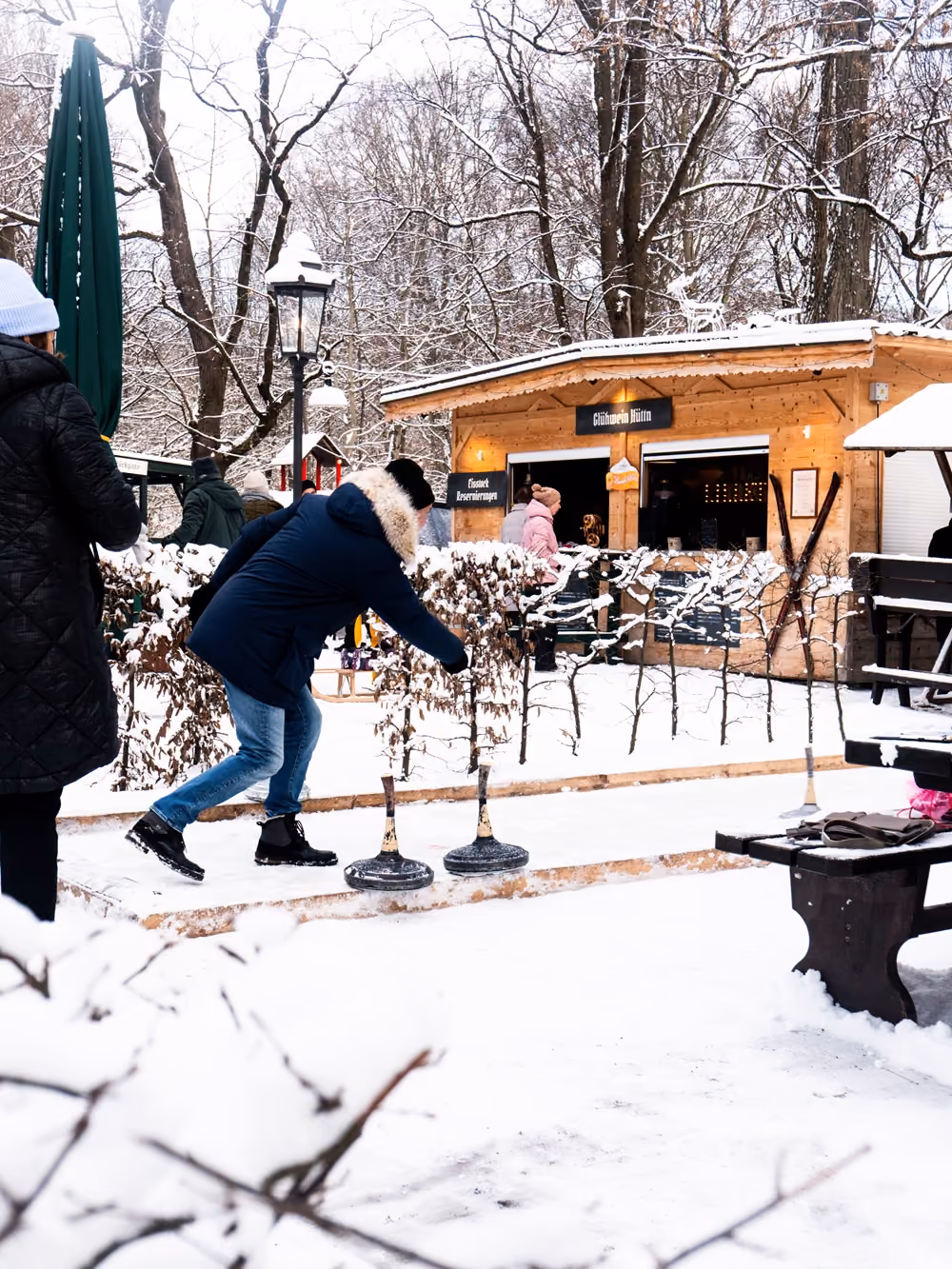 Heisser Hut Grillen im Winter