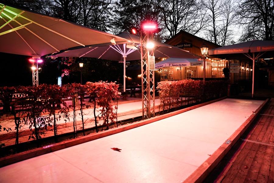 Eisstockbahnen mit Winterbiergarten bis Anfang März geöffnet!