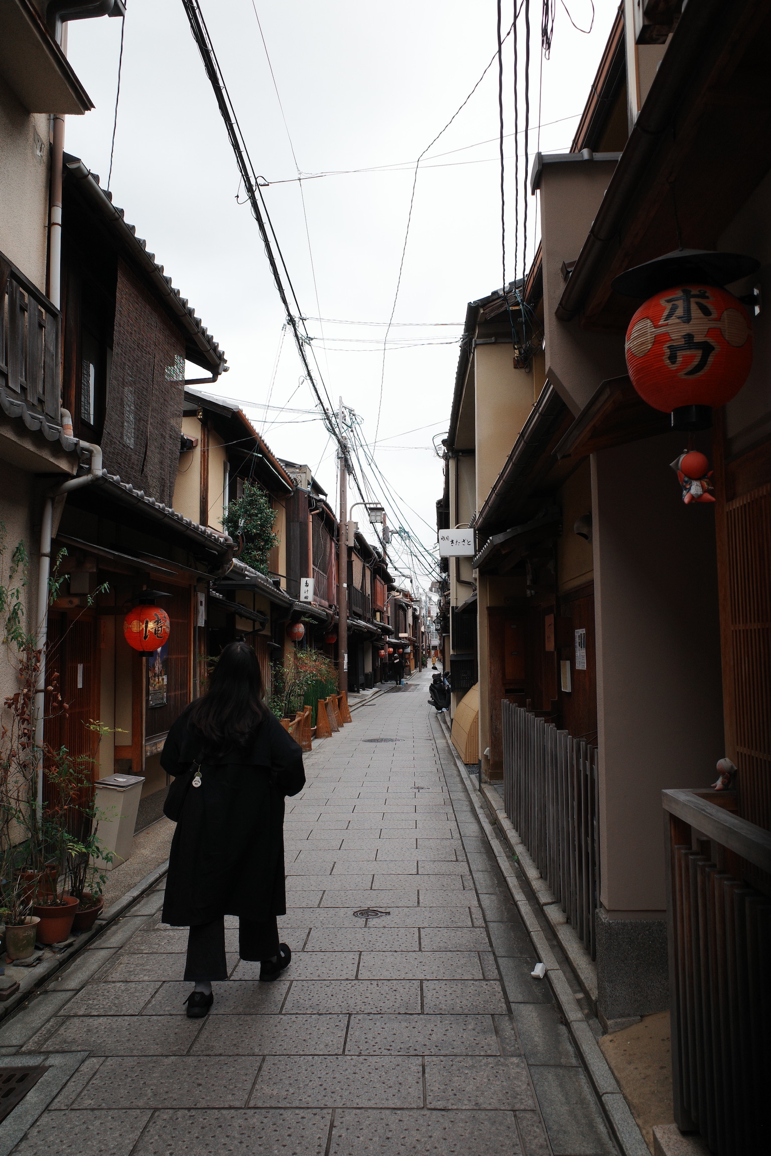 Kayla walking around the streets of Japan