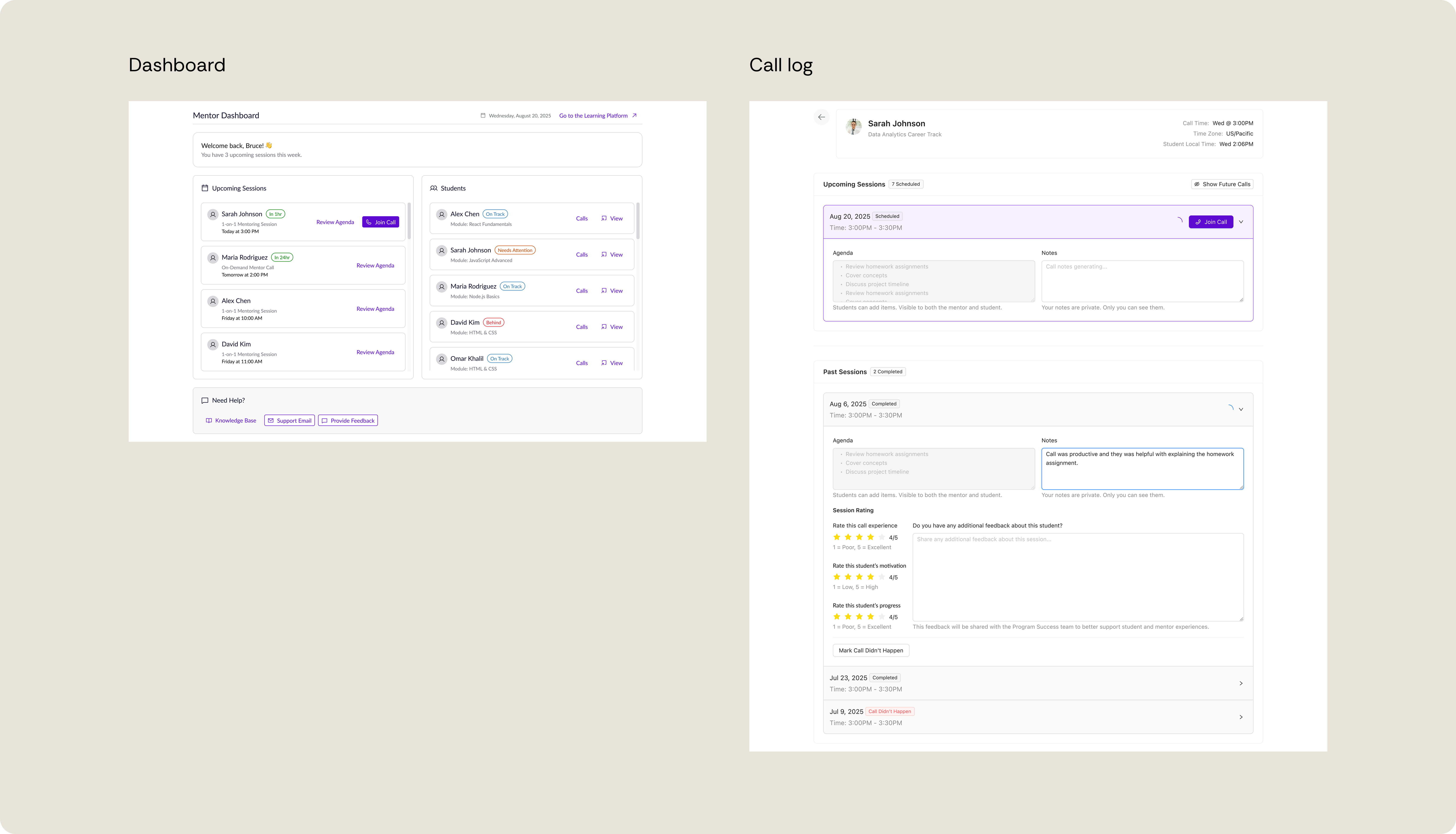Final screens using Ant Design components