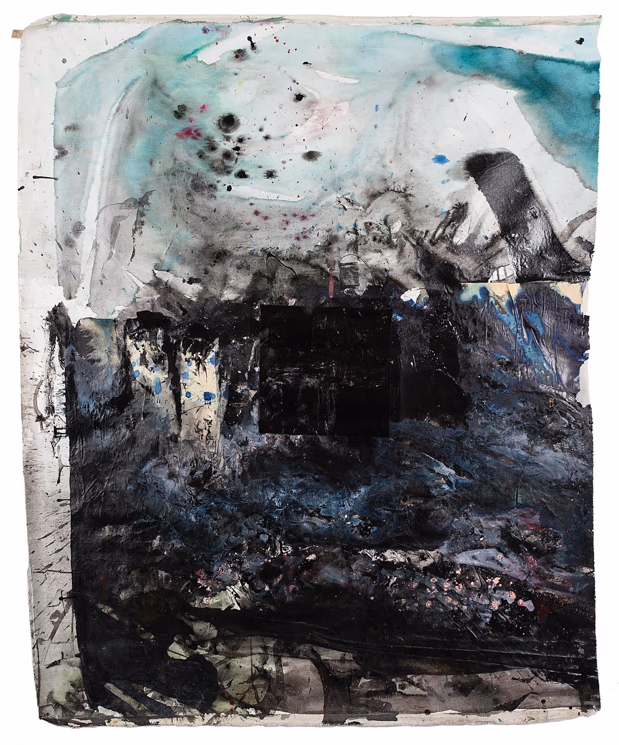 Black Square with Blue