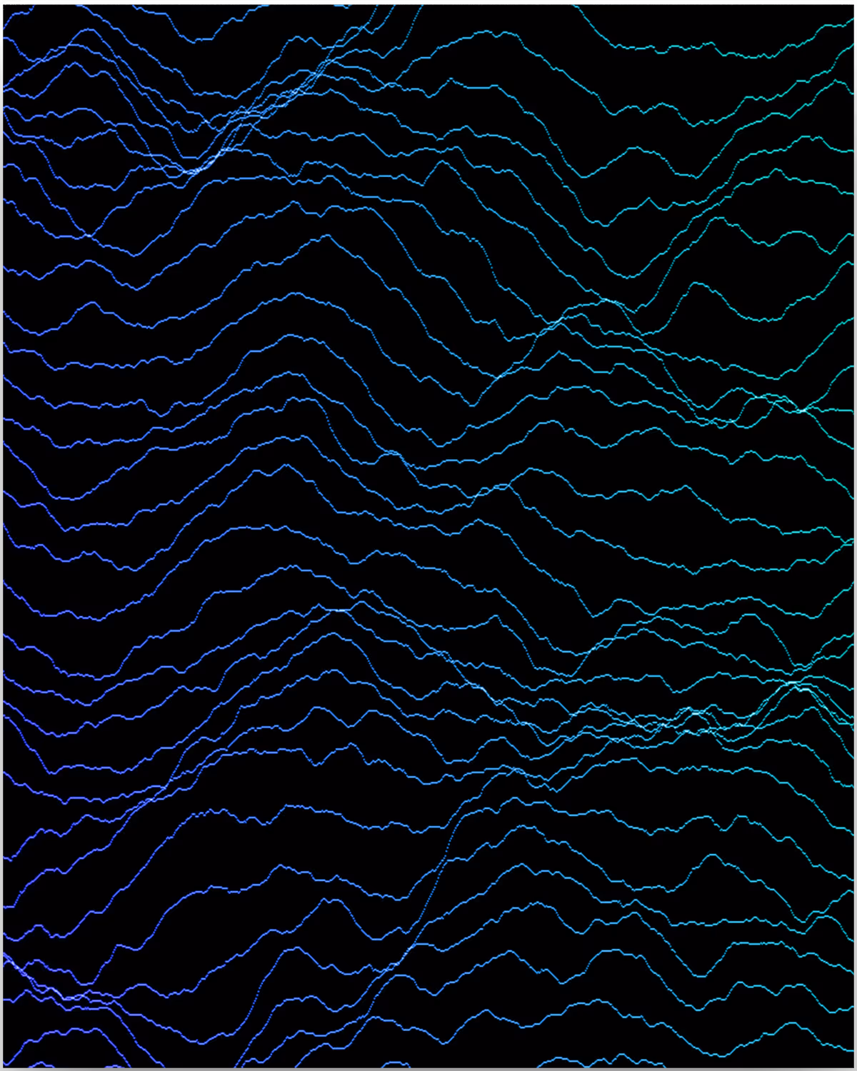 An abstract visualization of raw neural signals. 