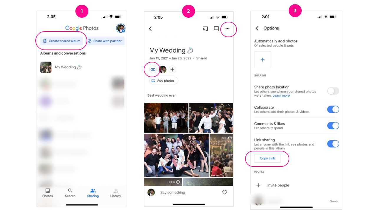 Guide to use QR code for wedding pictures with Google