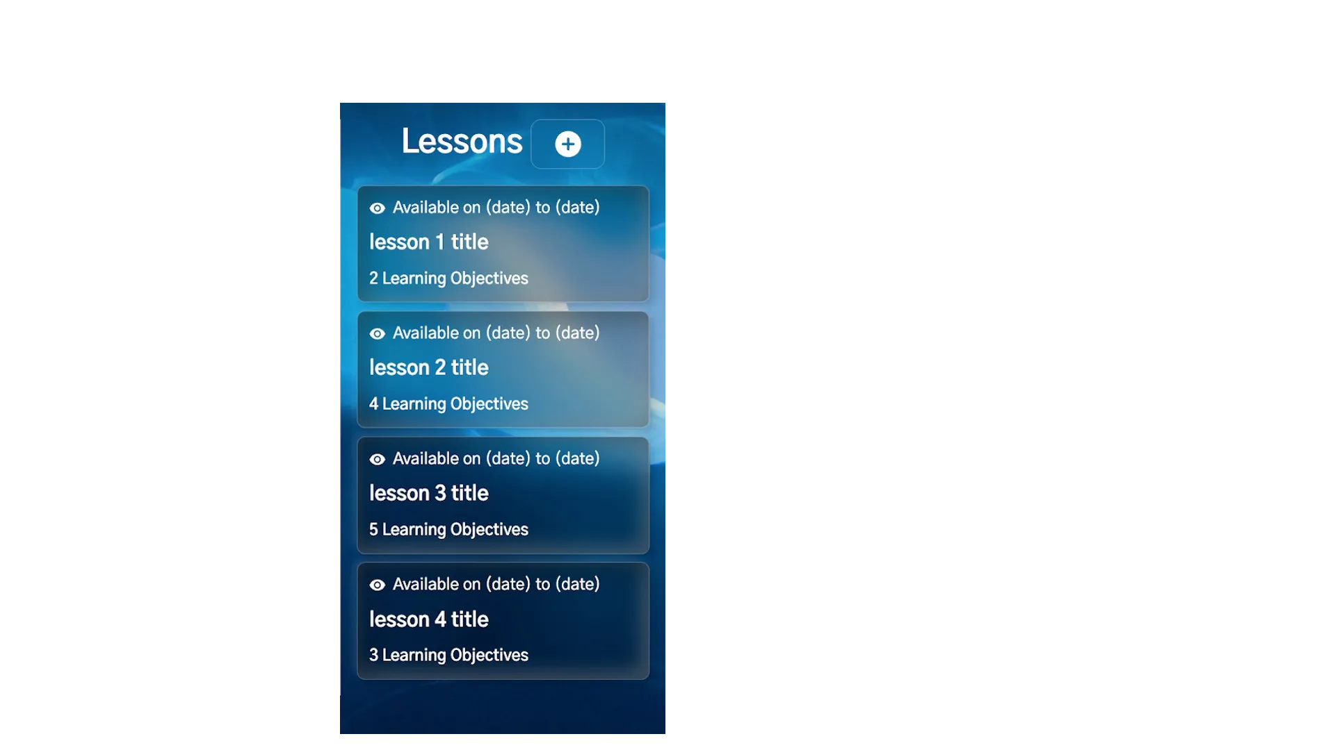 An image representing the interface for viewing lessons