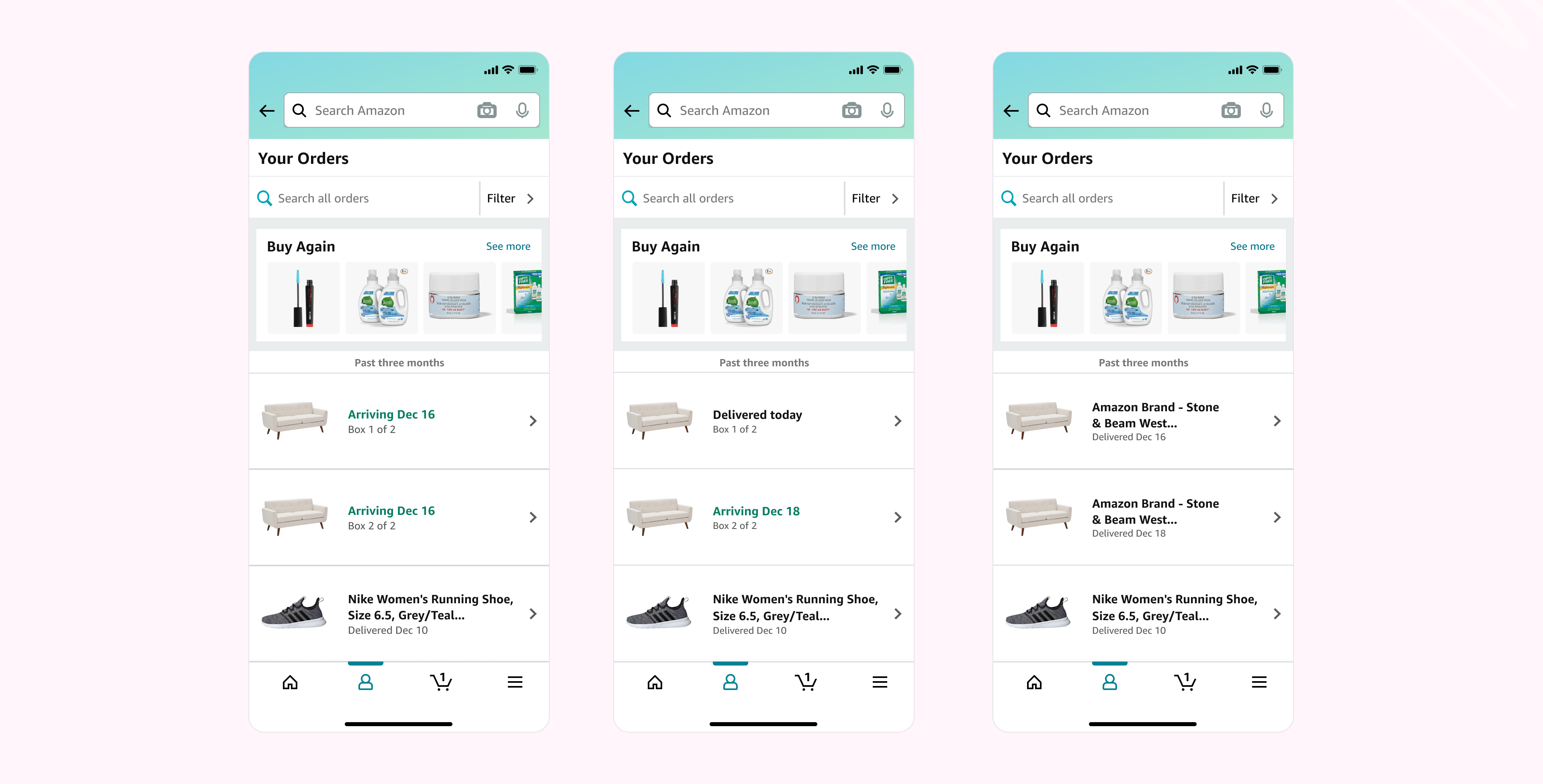 Image of 2 checkout screens, 1 without service added and 1 with service added